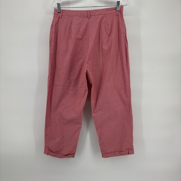 Lauren‎ Ralph Lauren Petite Red Gingham Cropped Pants Size 12P - Picture 5 of 8
